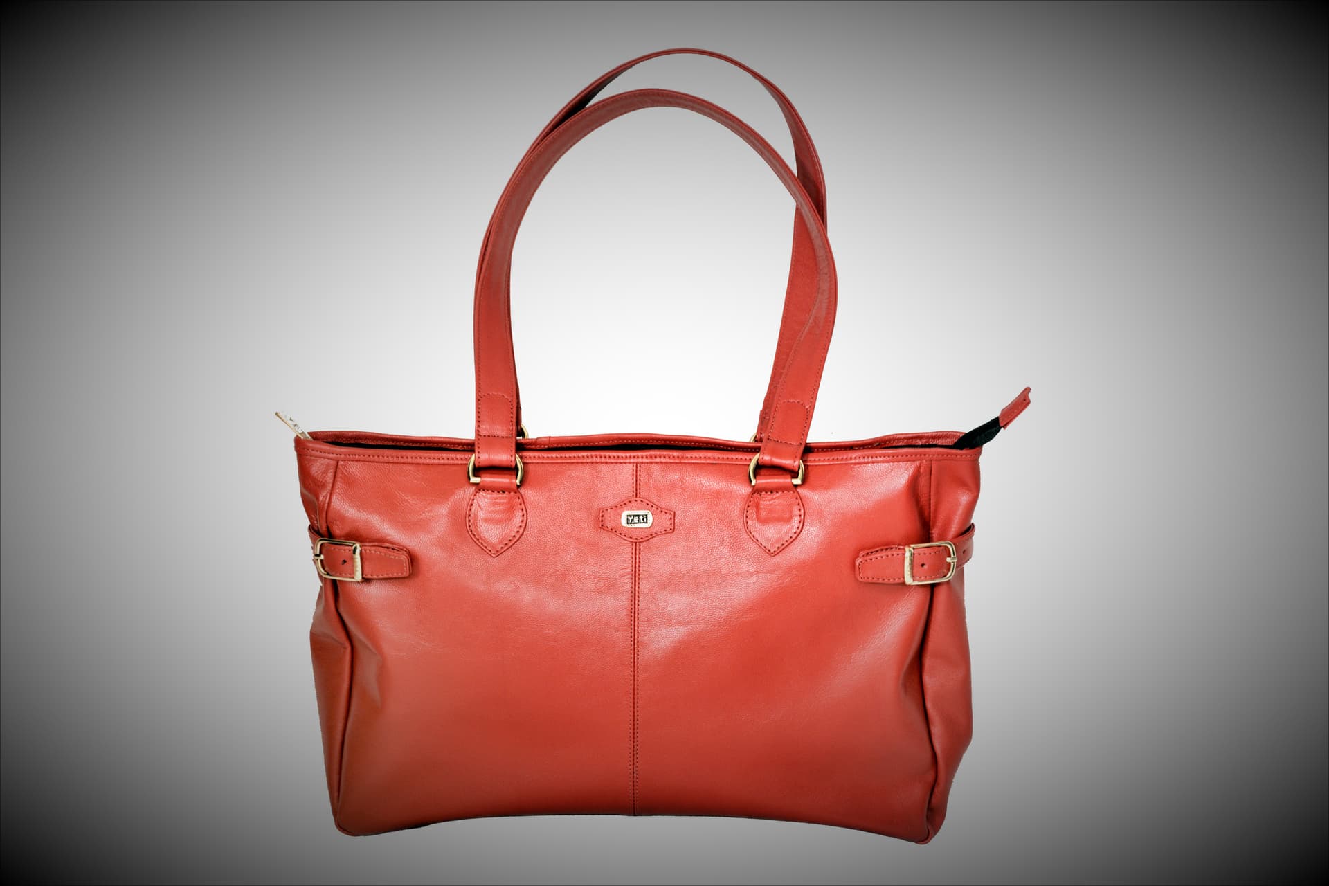 Classic Red Leather Women Shoulder Bag